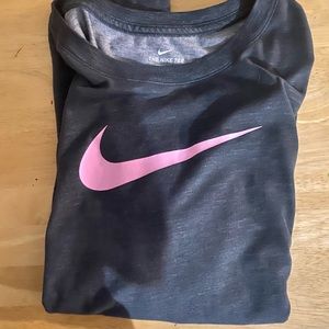 Gray Nike tee. Comes from smoke free home.